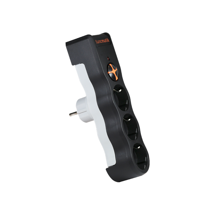 Tunçmatik Powersurge 3-Surge Protection Plug-525 Joule-Black/ Yeni Model