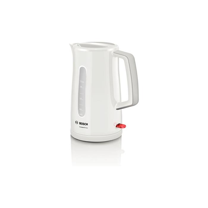 Bosch TWK3A011 Kablosuz paslanmaz çelik kettle CompactClass Krom / Açık gri