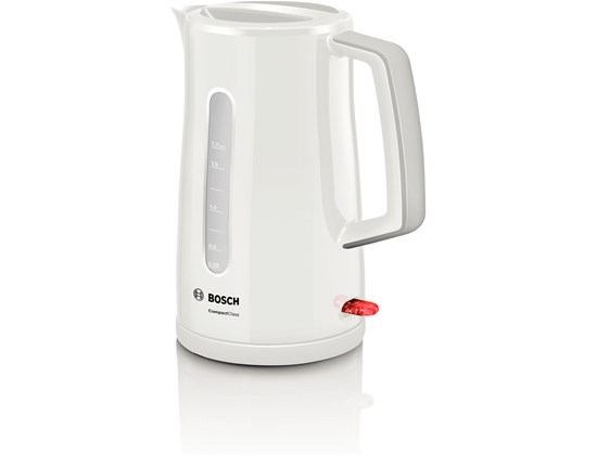 Bosch TWK3A011 Kablosuz paslanmaz çelik kettle CompactClass Krom / Açık gri
