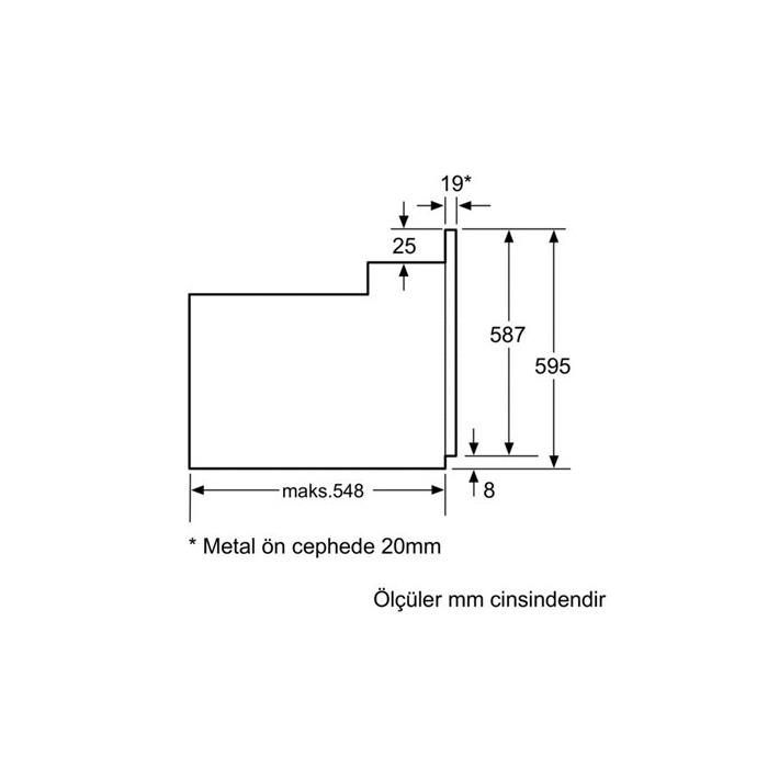 Bosch HBN301E2T Paslanmaz çelik Ankastre fırın