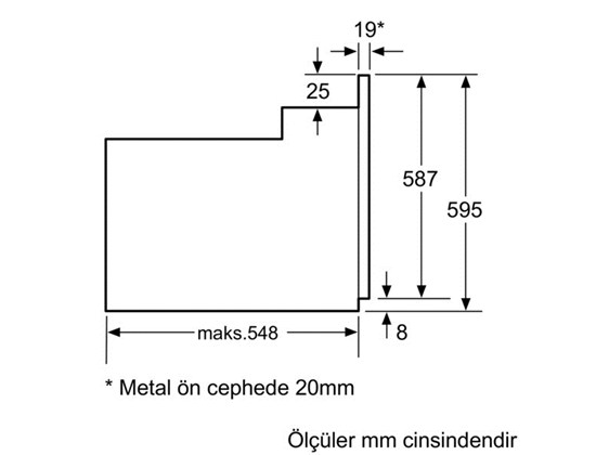 Bosch HBN331E2T Paslanmaz çelik Ankastre fırın