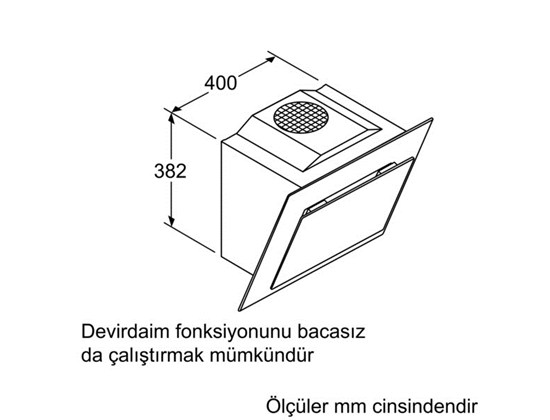 Bosch DWK06G660 Ankastre 60 cm'lik Davlumbaz