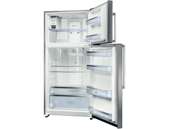 Bosch KDN74AL20N NoFrost, Üstten donduruculu Çelik görünümlü dış yüzey kapılar