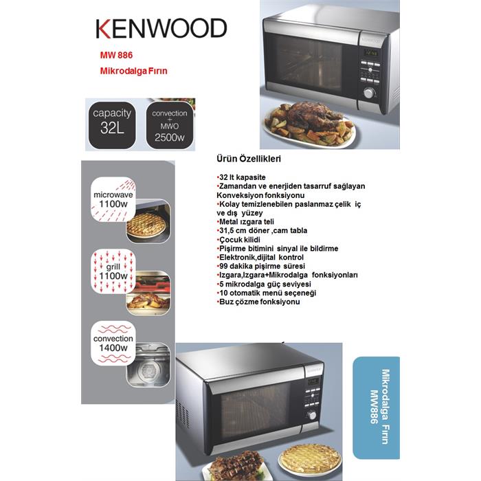 Kenwood MW886 Mikrodalga Fırın