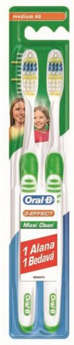 Oral-B Diş Fırçası 3 Etki Maxi Clean 40 Orta İkili Paket (1 Alana 1 Bedava)