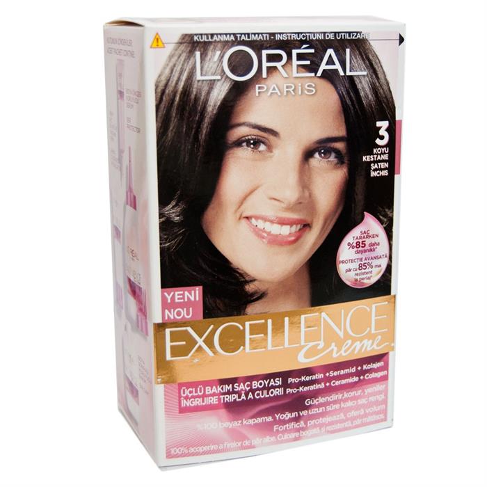 Loreal Excellence Koyu Kestane Saç Boyası 3