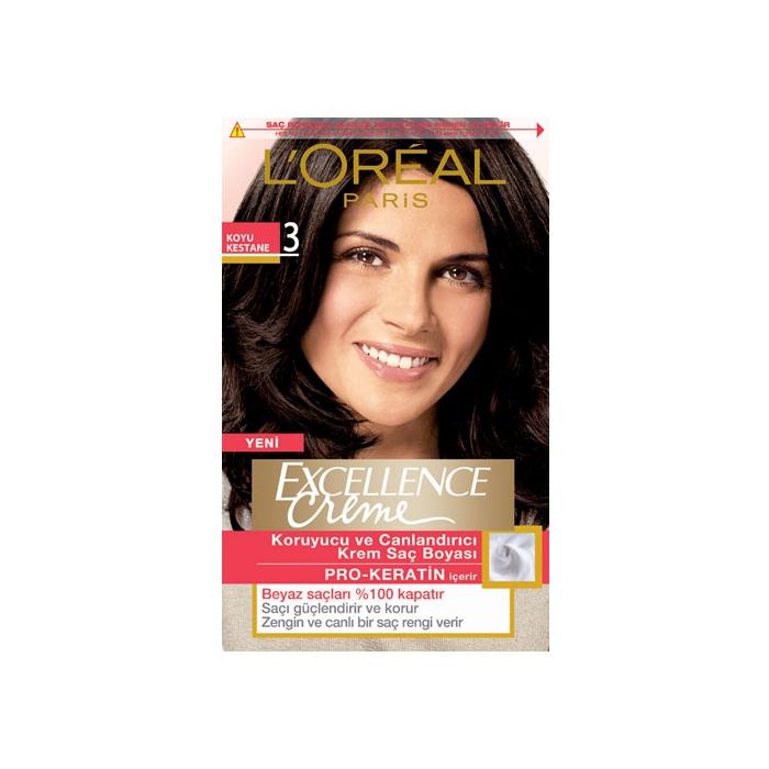 Loreal Excellence Koyu Kestane Saç Boyası 3