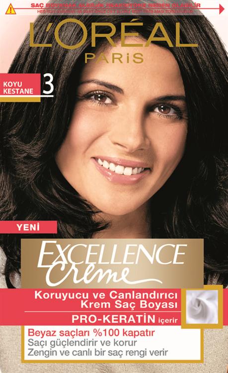 Loreal Excellence Koyu Kestane Saç Boyası 3
