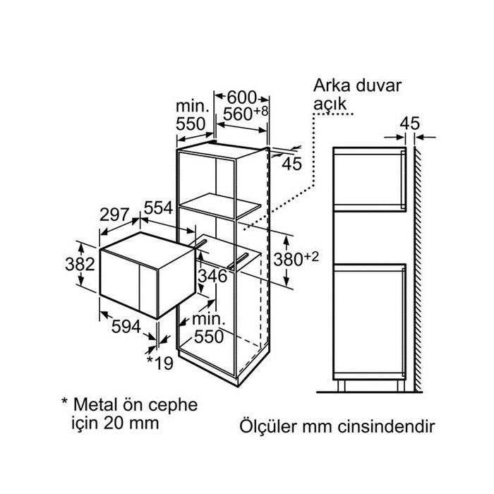 Bosch HMT75M624 Beyaz Mikrodalga