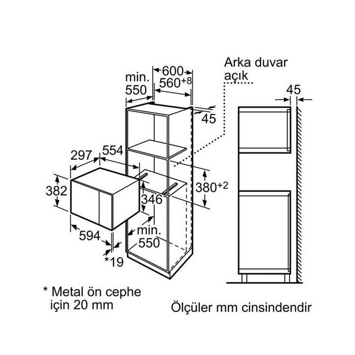 Bosch HMT75G654 Ankastre mikrodalga