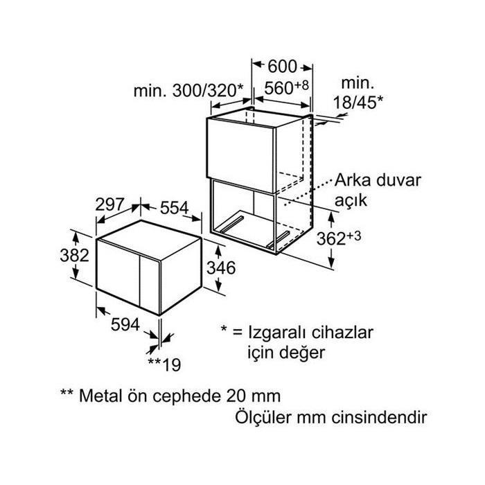 Bosch HMT75G654 Ankastre mikrodalga