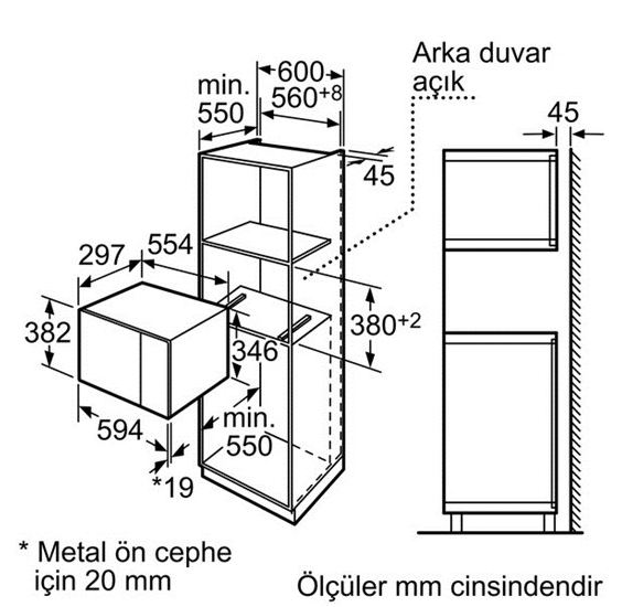 Bosch HMT75G654 Ankastre mikrodalga