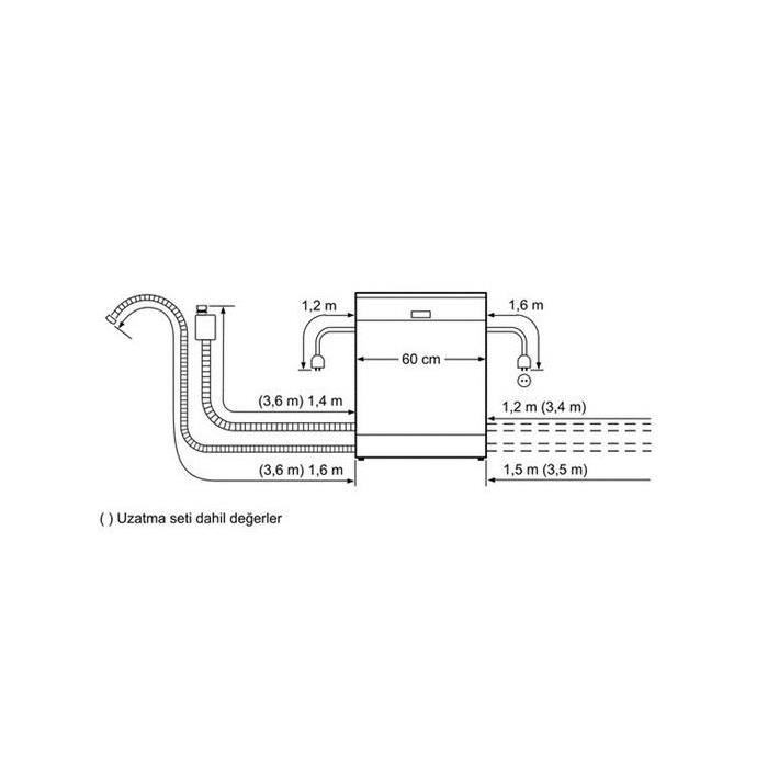 Bosch SMV40D06TR »Silence« ActiveWater Bulaşık makinesi, 60 cm Tam entegre