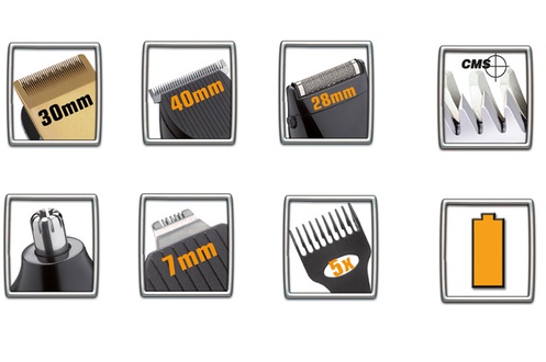 Babyliss E826E Komple Erkek Bakım Seti - Yüz, Saç, Vücut