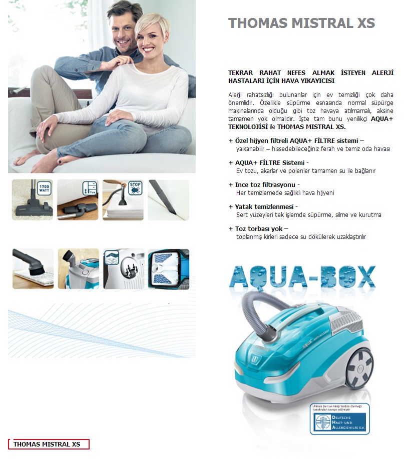 Thomas Mistral XS Su Filtreli Islak Kuru Elektrikli Süpürge