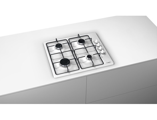 Bosch Serie | 2 PBP6C2B80L 60 cm Kendinden Kumandalı, Gazlı (LPG) Ankastre Ocak Beyaz