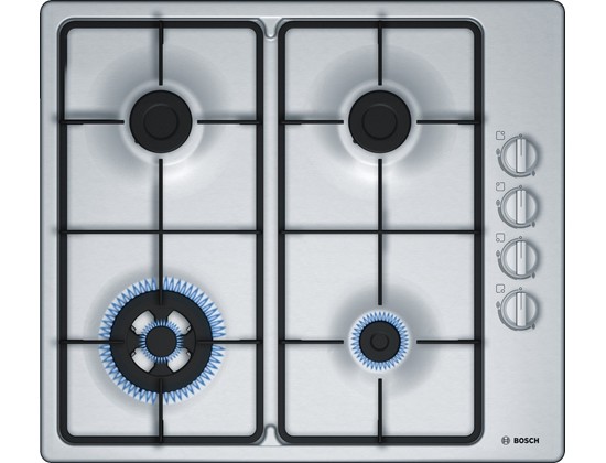 Bosch Serie | 2 PBH6C5B60O 60 cm Kendinden Kumandalı, Gazlı Ankastre Ocak Paslanmaz Çelik