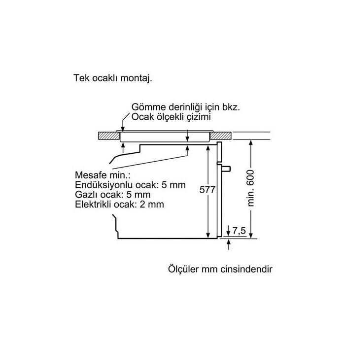 Bosch Serie | 8 Fırın HBG635BS1, Paslanmaz Çelik