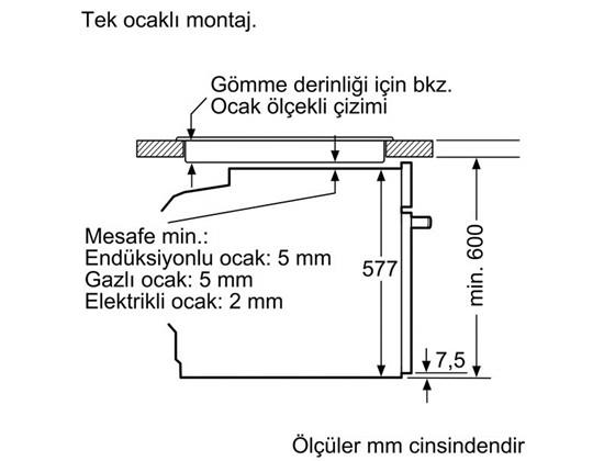 Bosch Serie | 8 Fırın HBG655NS1, Paslanmaz Çelik