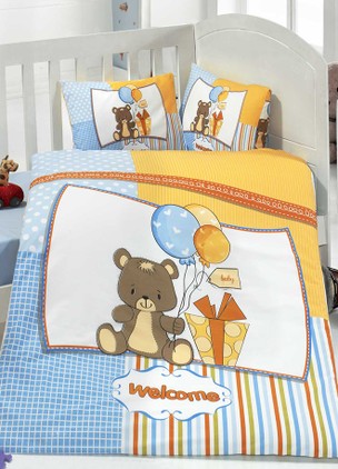 Aran Clasy Sweet Bear Mavi V1 Nevresim Takımı