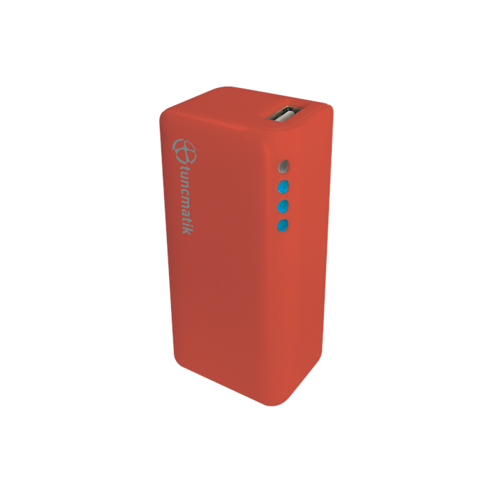 Tunçmatik 2000 mAh Mini Charge Taşınabilir Şarj Cihazı - Kırmızı