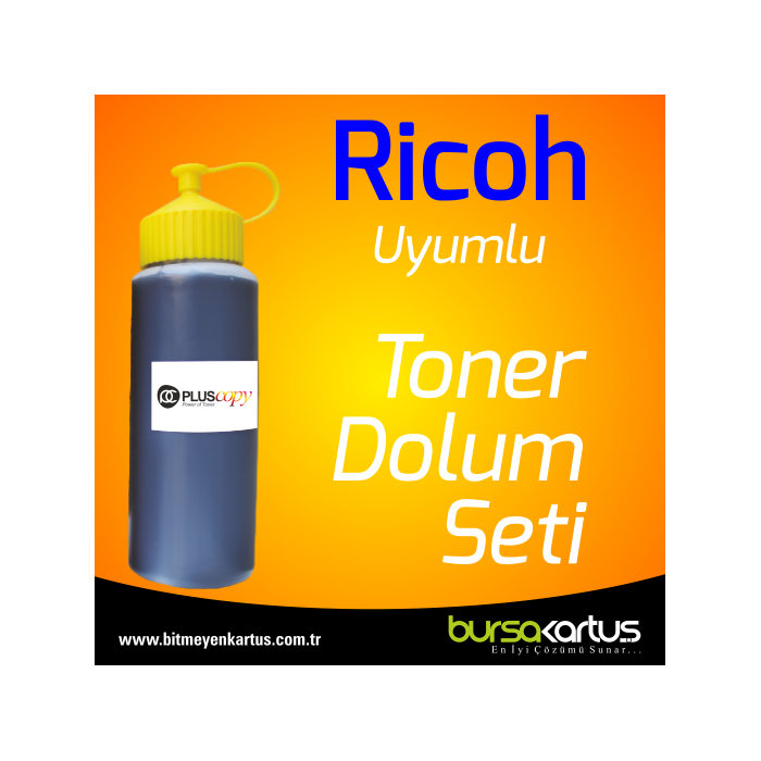 RICOH UYUMLU POLYESTER 1 KG  SİYAH TONER TOZU