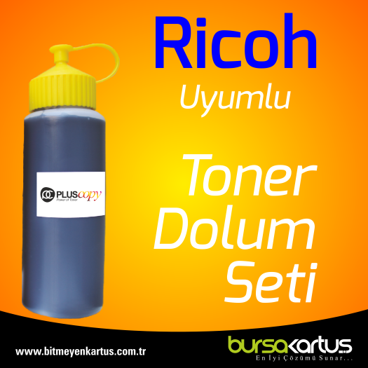 RICOH UYUMLU POLYESTER 1 KG  SİYAH TONER TOZU