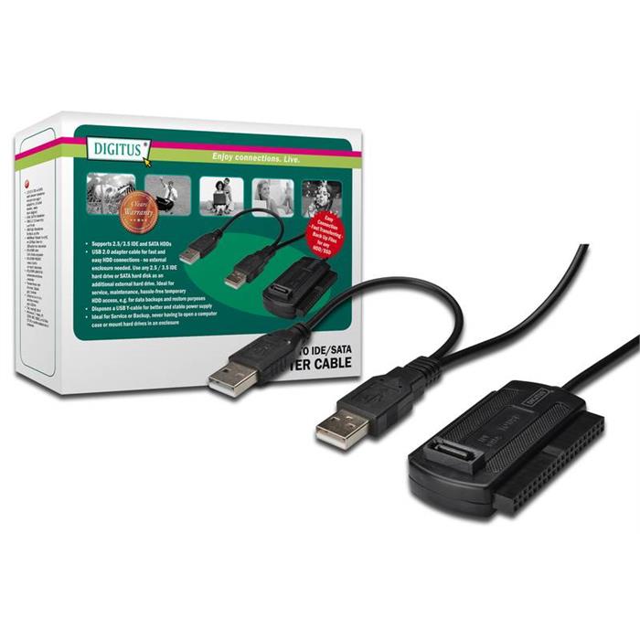 Digitus USB 2.0 IDE ve Serial ATA (SATA) Adaptörü