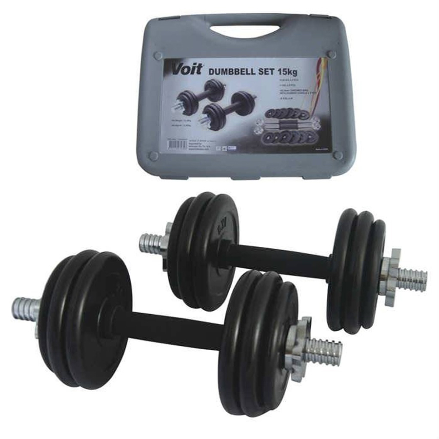 Voit Kauçuk Kaplı Dumbbell Set 15Kg