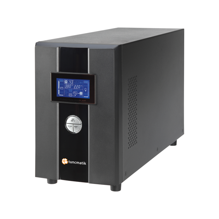 Tunçmatik Newtech-Pro 1 Kva 1F/1F (5/15 Dk) Lcd On-Line Ups + 3X 12V-7Ah Akü ( Standart)