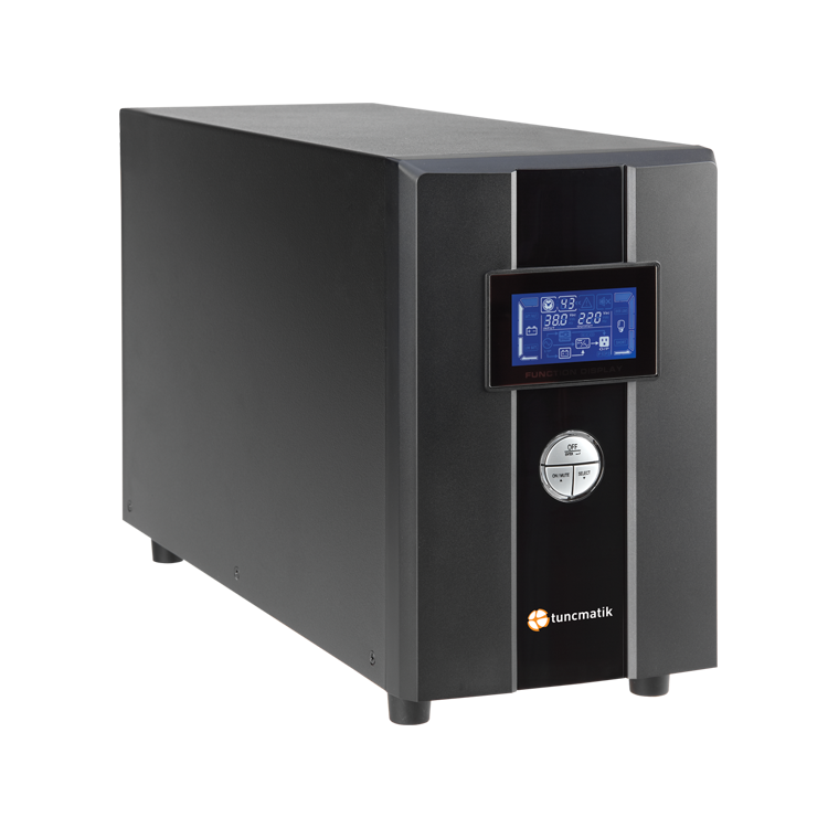 Tunçmatik Newtech-Pro 1 Kva 1F/1F (5/15 Dk) Lcd On-Line Ups + 3X 12V-7Ah Akü ( Standart)
