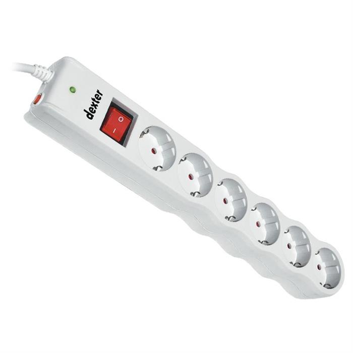 Tunçmatik Dexter Surge 6-Surge Protection Plug-238 Joule (Beyaz)