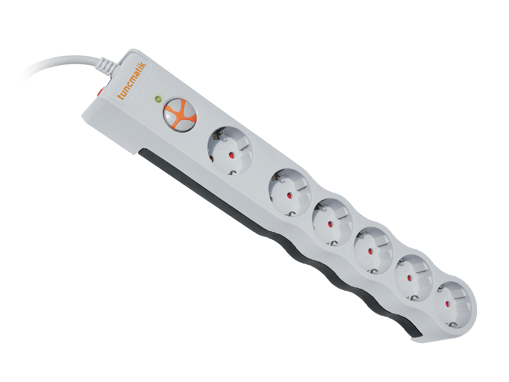 Tunçmatik Powersurge-6 Li Enerji Koruma Prizi 238 Joule  1.5Mt (Beyaz) 