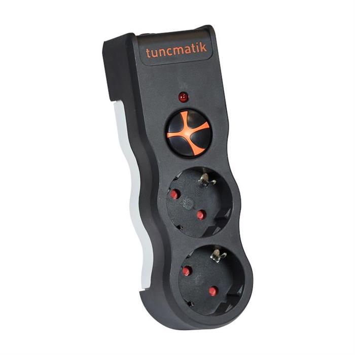 Tunçmatik Powersurge 2-Surge Protection Plug-525 Joule-Black/ Yeni Model - Siyah