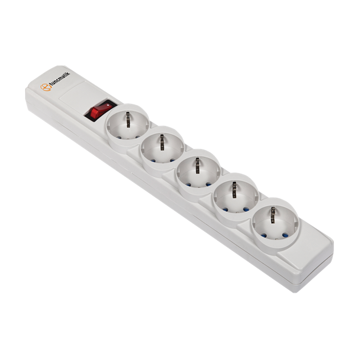 Tunçmatik Powersurge 5-Surge Protection Plug-350 Joule-White