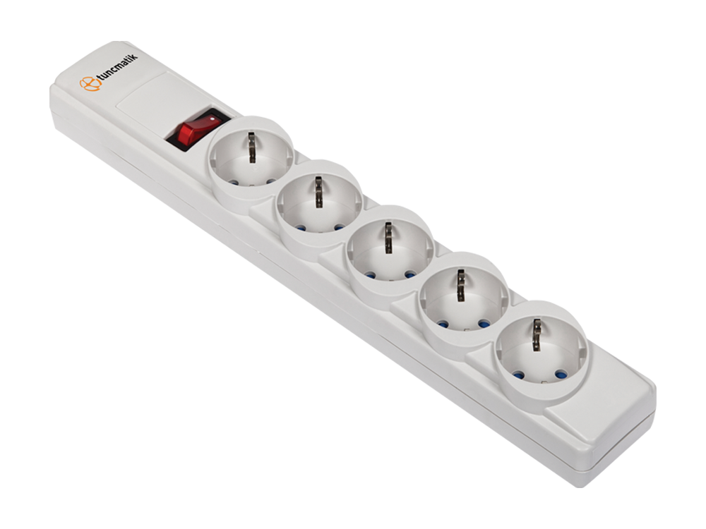 Tunçmatik Powersurge 5-Surge Protection Plug-350 Joule-White