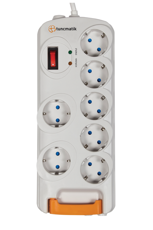 Tunçmatik Surgepro Enerji Koruma Prizi 7'Li (1.5Mt) 918 Joule (Beyaz)