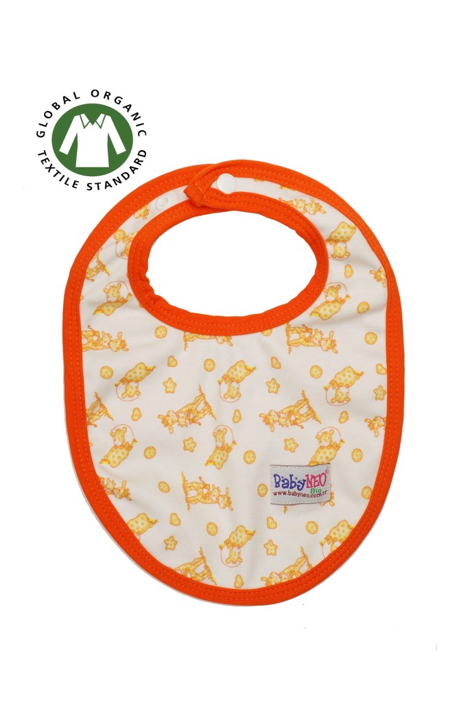 BabyNEO Organik Pamuk Sızdırmaz Mama Önlüğü Zürafa