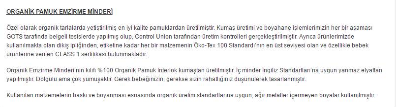 BabyNEO Organik Emzirme Minderi