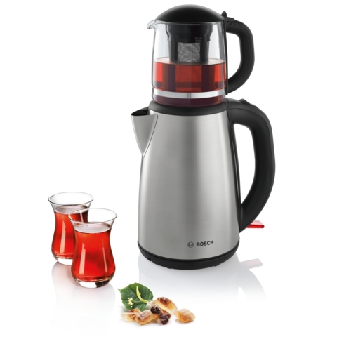 Bosch TTA5603 Çay Makinesi Cam Sürahi Paslanmaz Çelik/Siyah