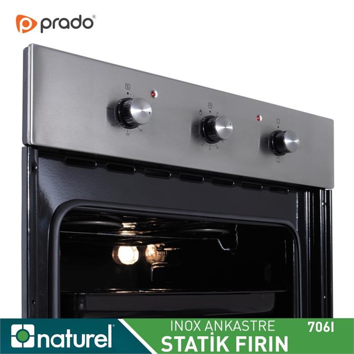 Naturel Statik Ankastre Fırın 706I - Inox