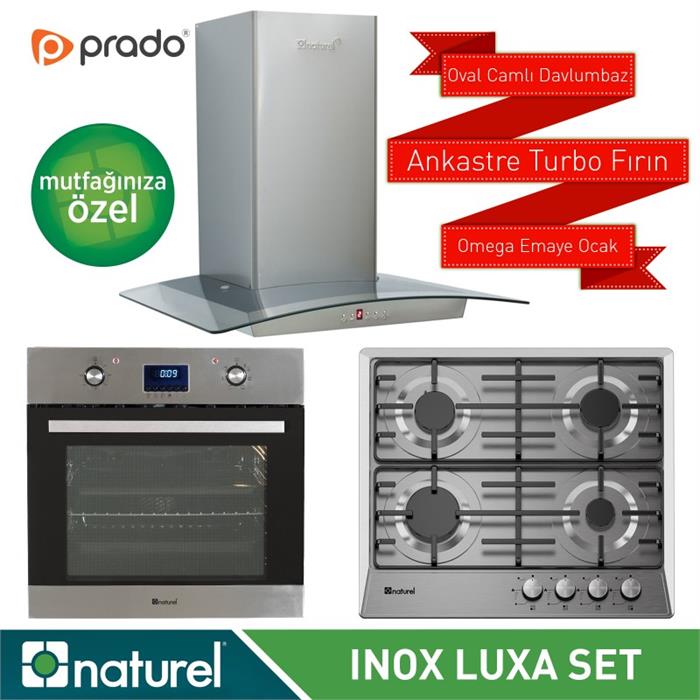 Naturel Inox Luxa 3'lü Ankastre Set