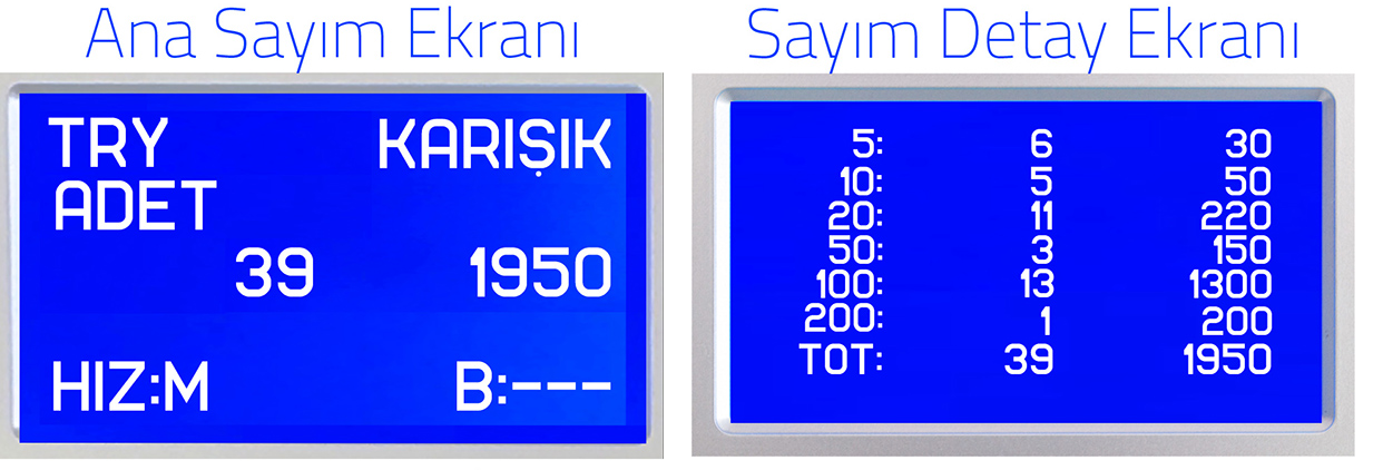 HTM Double Tiger İki Katlı Para Sayma Makinesi