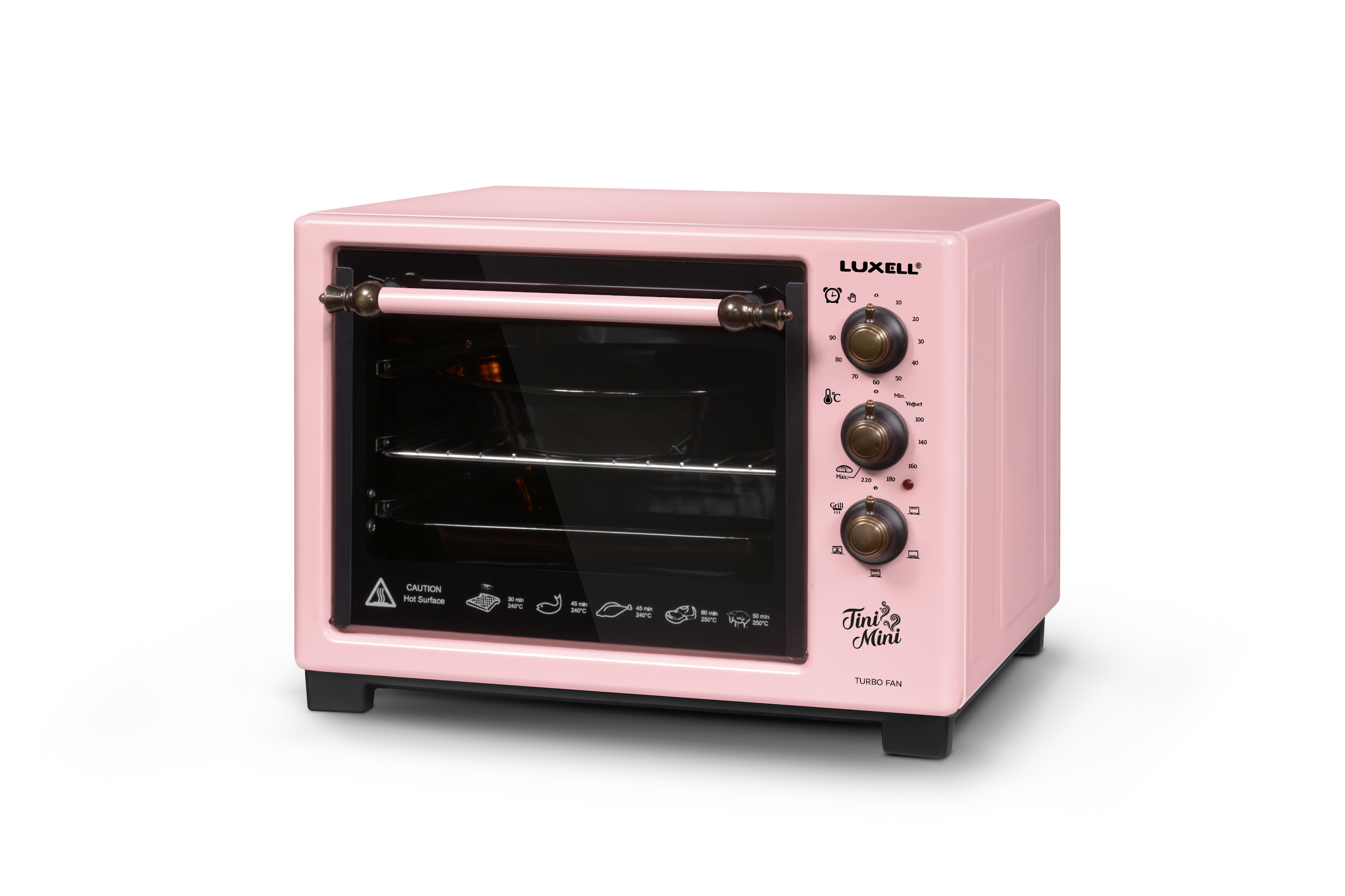 Luxell Mini Fırın LX-8589 Tini Mini Pembe 20 Litre