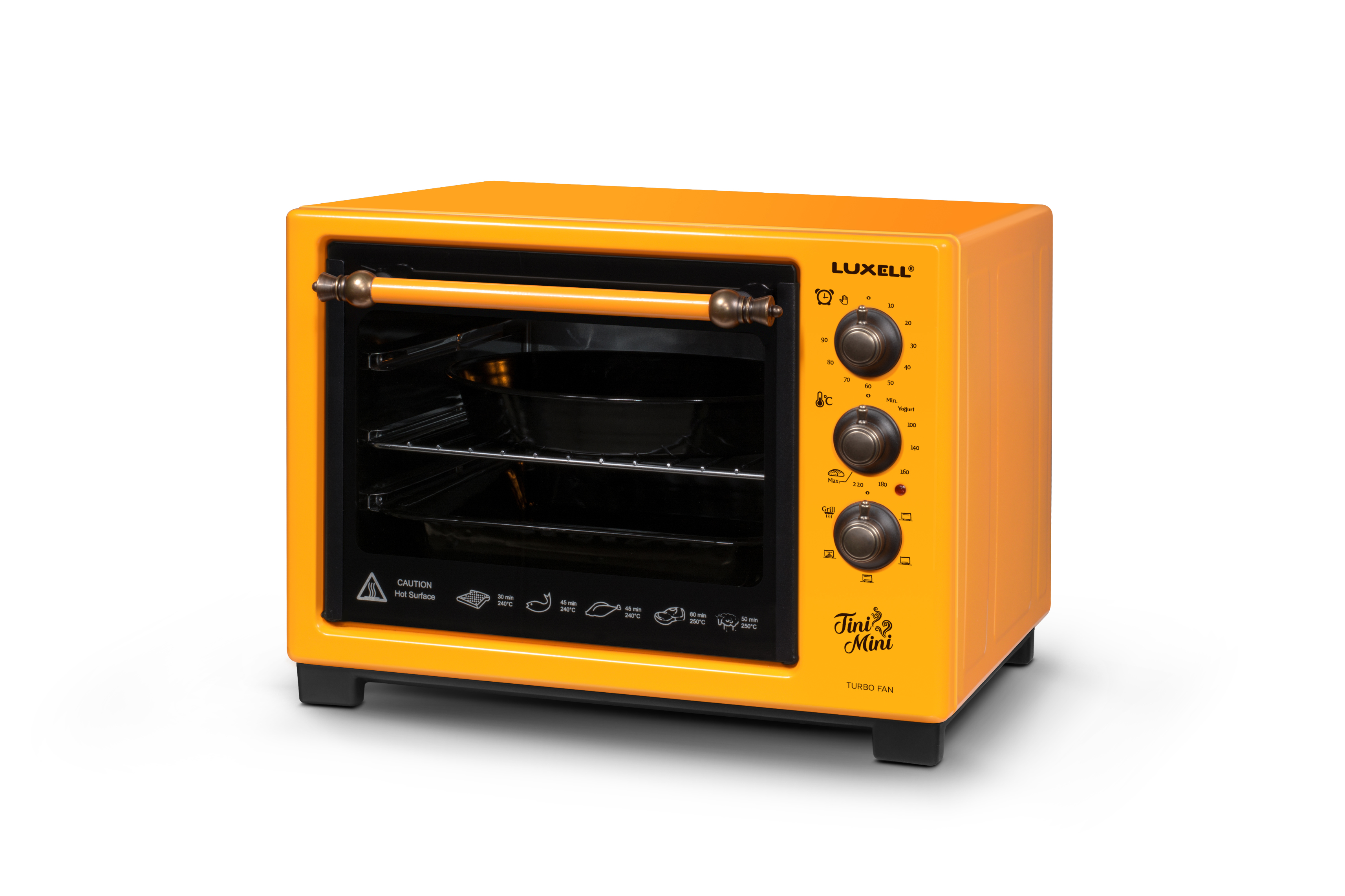 Luxell Mini Fırın LX-8589 Tini Mini Turuncu 20 Litre