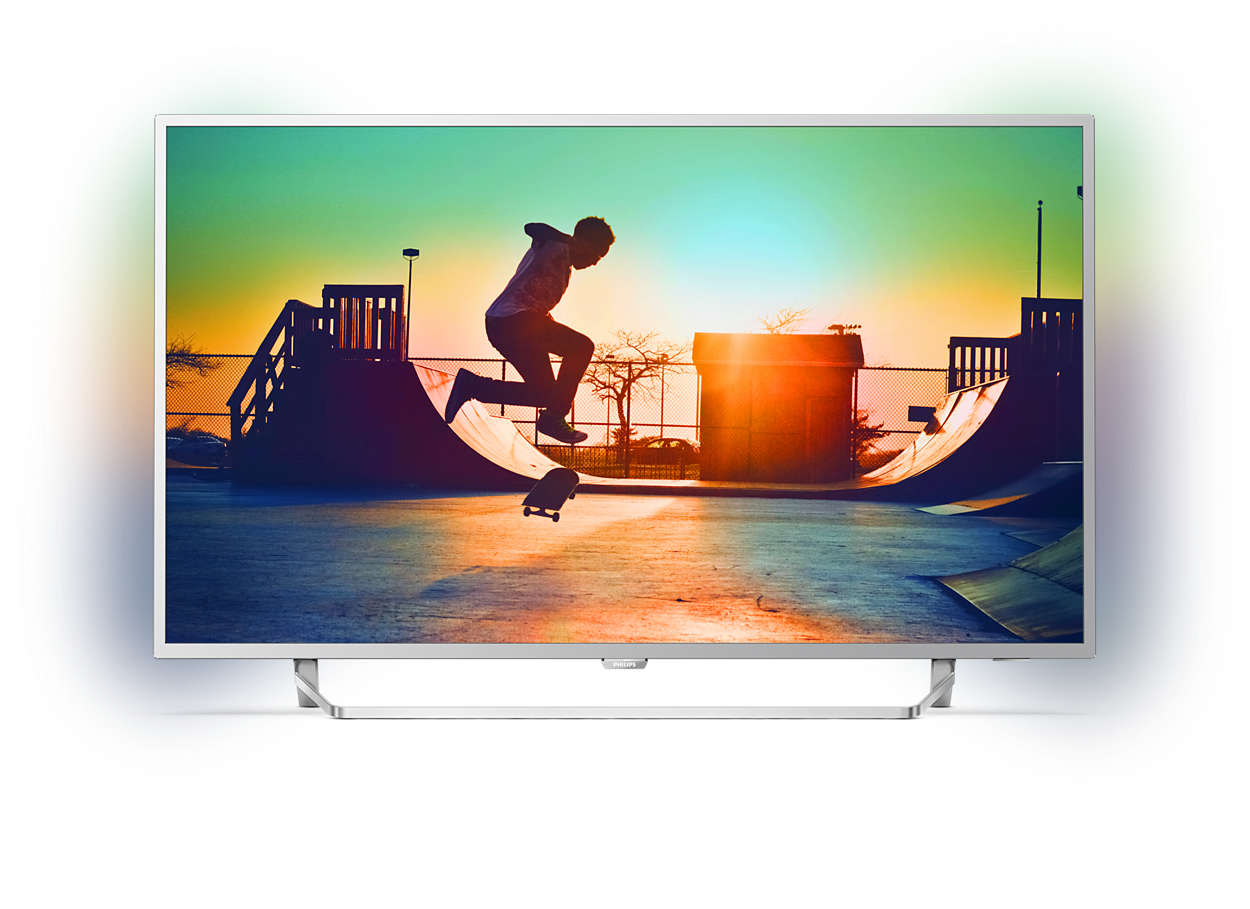 Philips 49PUS6412 123 Ekran 4K UHD Ultra İnce Ambilight Android Smart LED TV