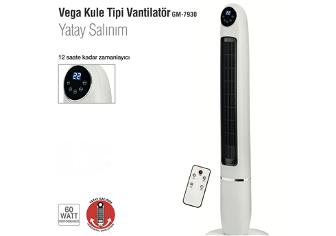 Goldmaster GM-7930 Vega Kule Tipi Vantilatör