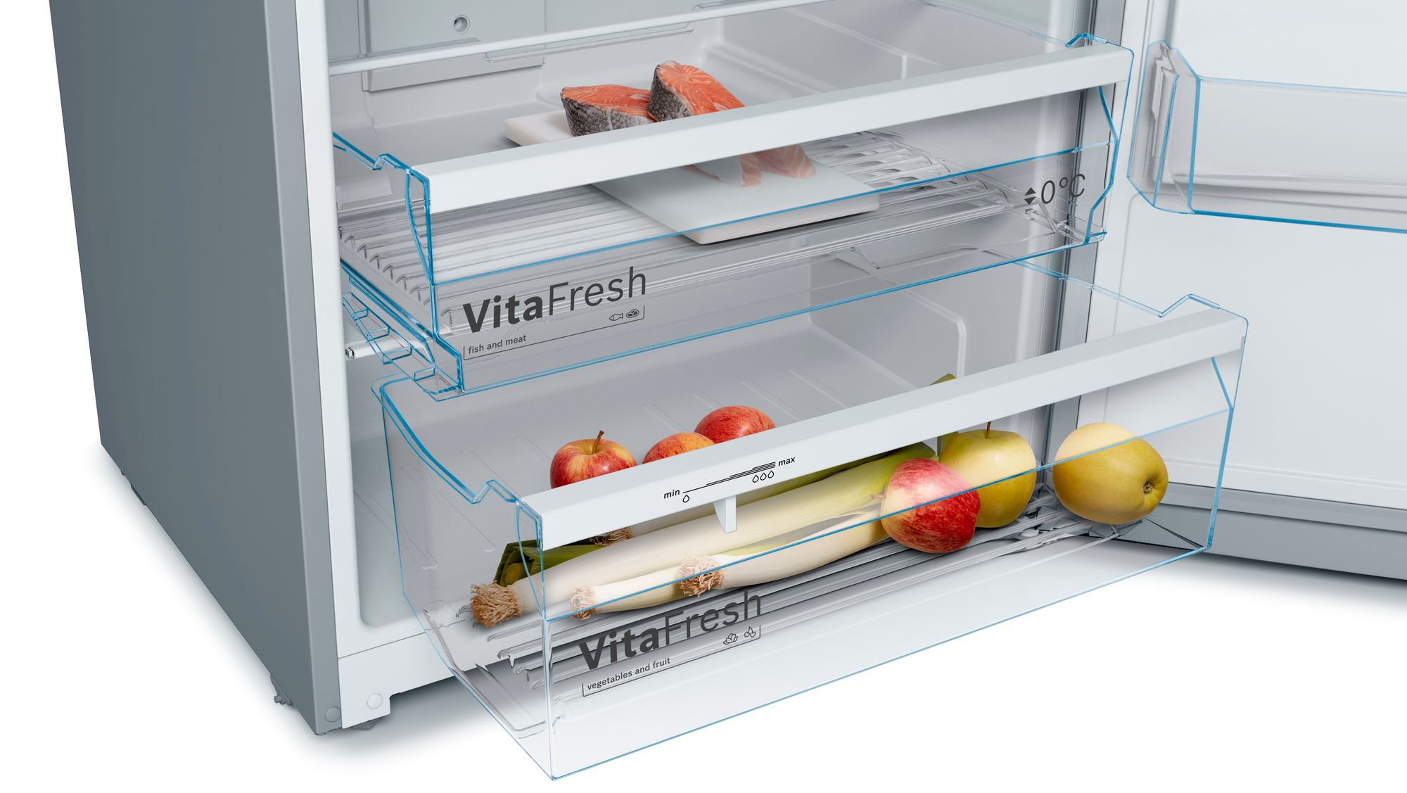 Bosch KDN53NL22N NoFrost, Üstten Donduruculu Çelik Görünümlü Dış Yüzey