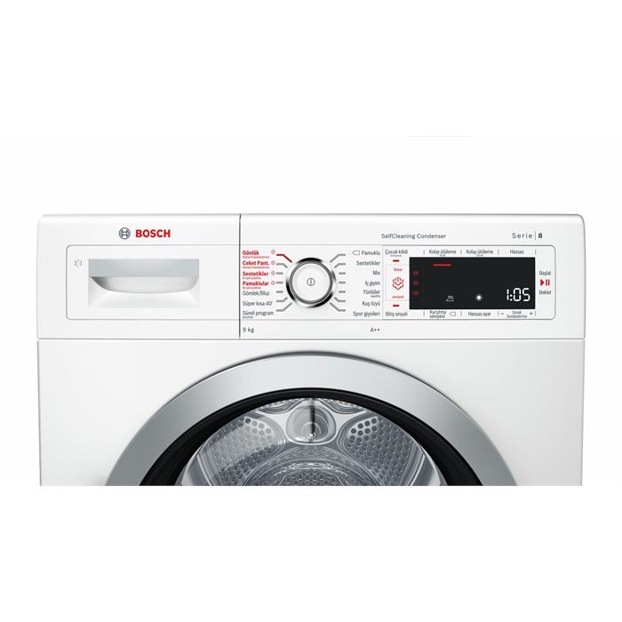 Bosch WTW85562TR Kurutma Makinesi - Isı Pompalı 9 kg A++