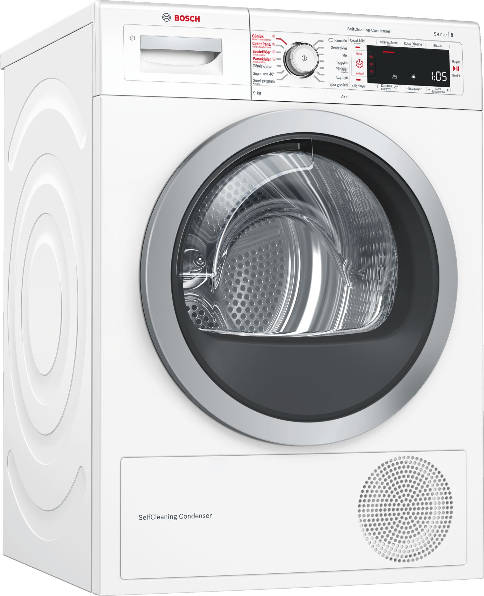 Bosch WTW85562TR Kurutma Makinesi - Isı Pompalı 9 kg A++